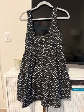 Urban Outfitters Black and White Polka Dot Romper